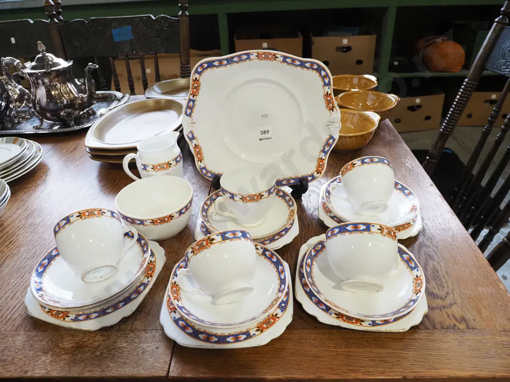 Tuscan cups, saucers, creamer, plate Image 1++