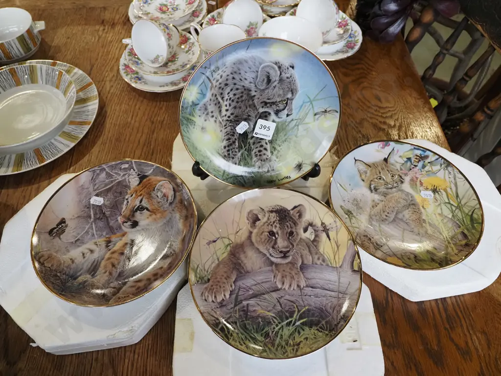 4x Franklin Mint Big Cat Cubs plates Image 1++