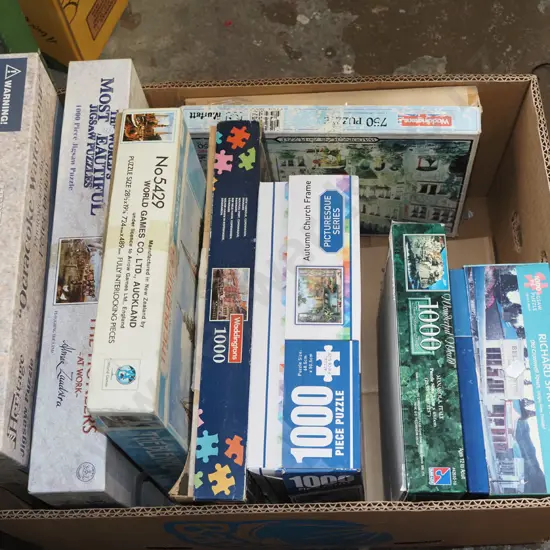 box of puzzles