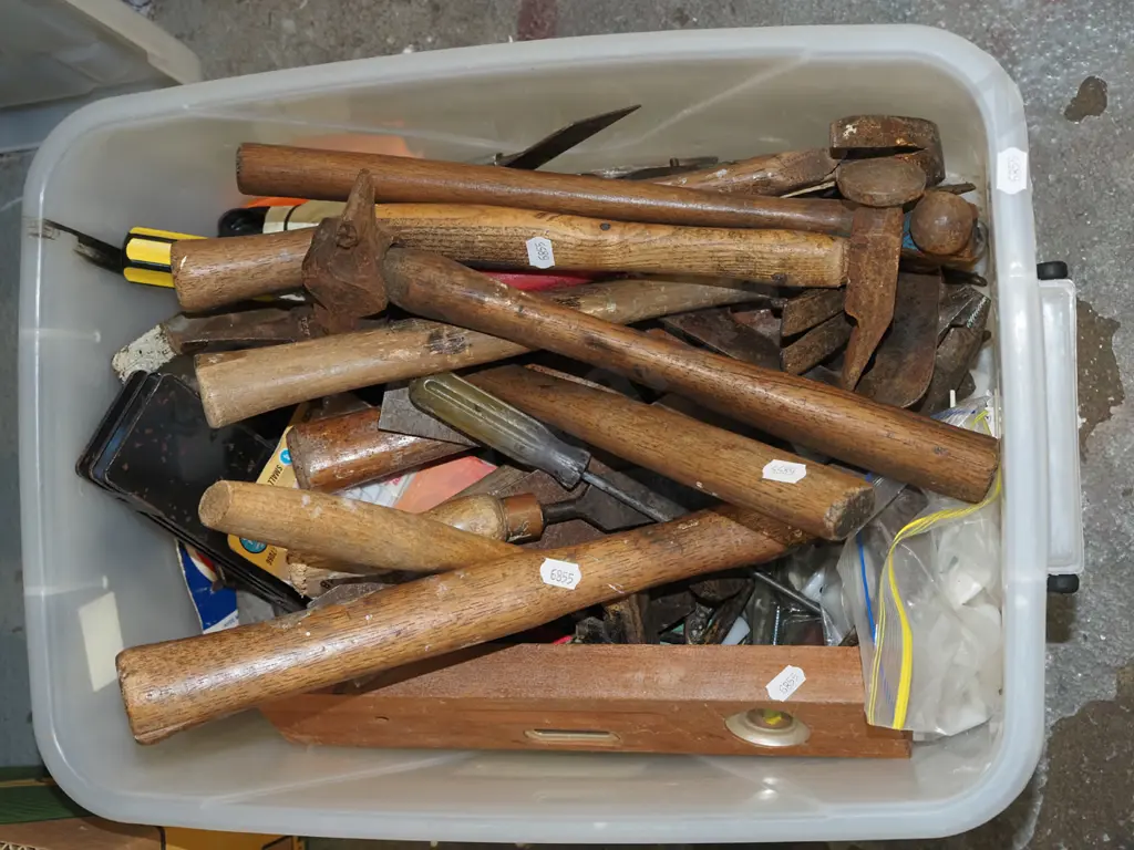 plastic tub of tools Image 1++