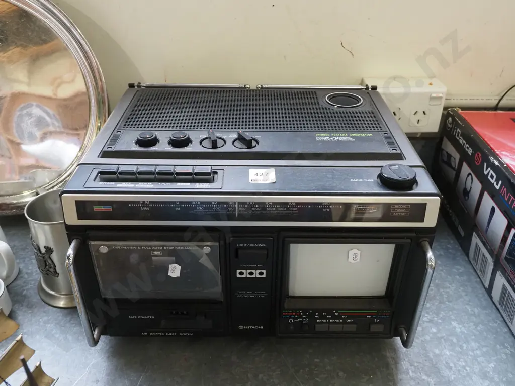 Hitachi portable radio tape cassette TV - as is no reurns Image 1++