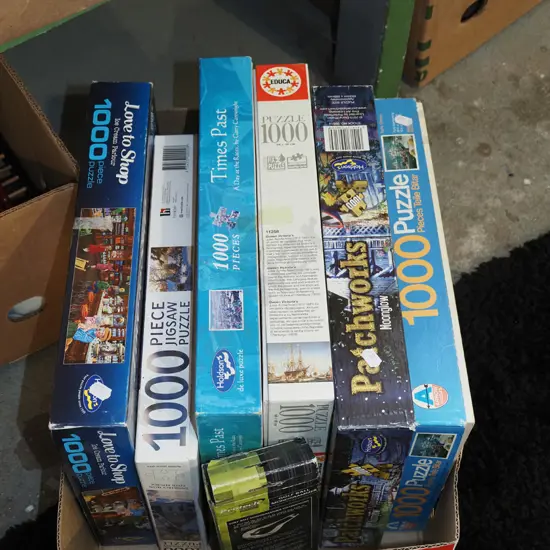 box of puzzles