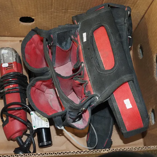 box; Cobra multi tool, mag light, tool bag
