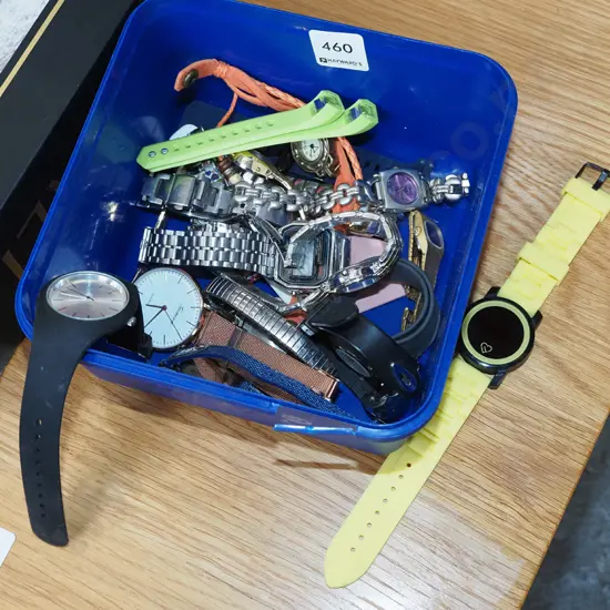 box of watches and parts - as is no returns