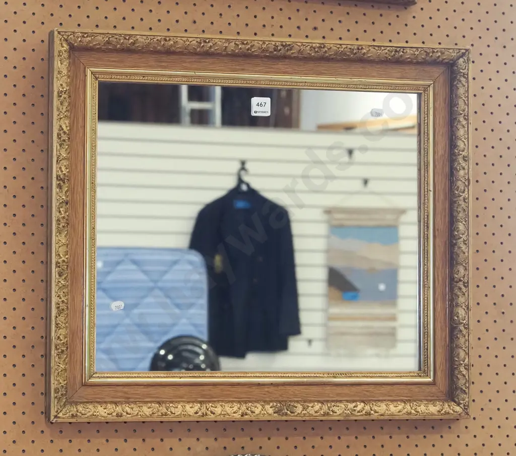 gilt framed wall mirror H530 W600 Image 1++