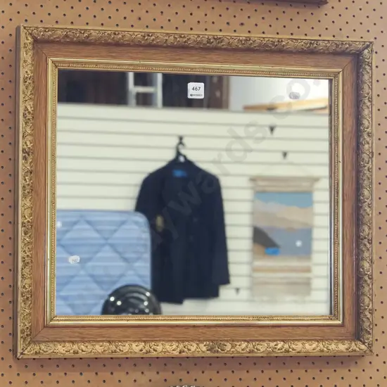 gilt framed wall mirror H530 W600