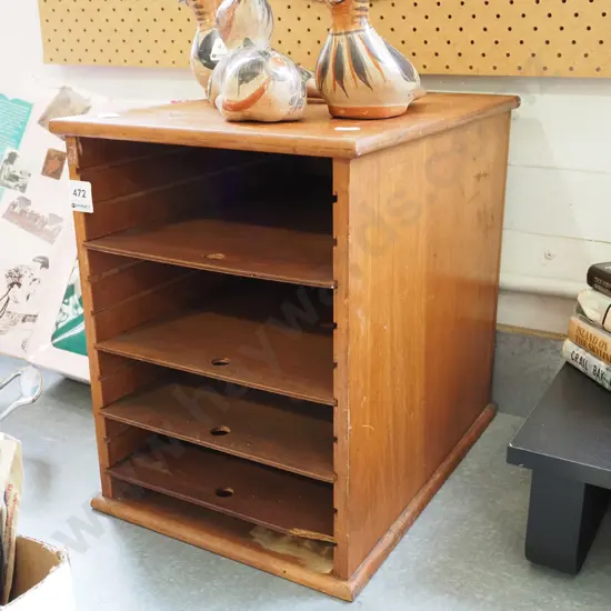 wooden desk top stationery organiser