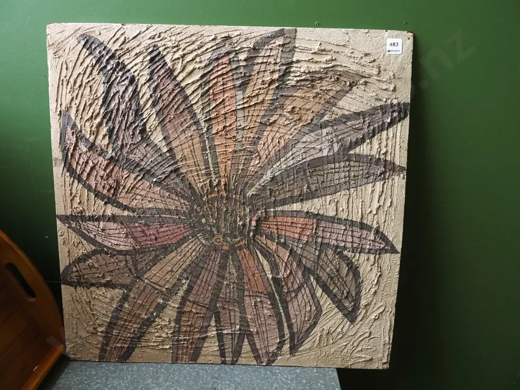 mixed media on board - flower Image 1++