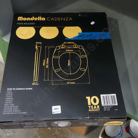 as new white toilet seat