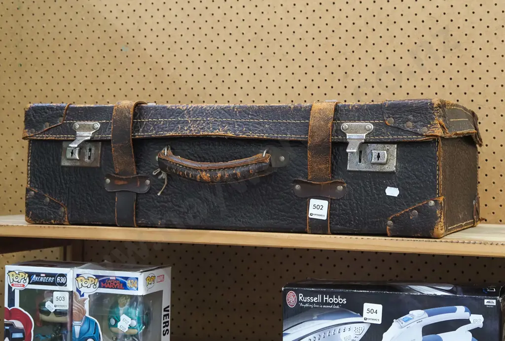 vintage leather suitcase Image 1++