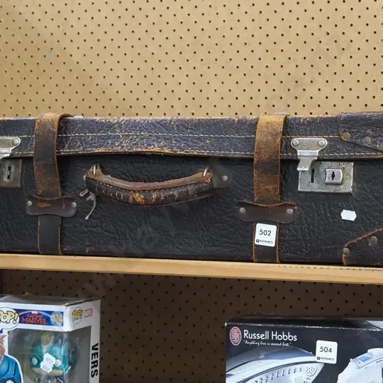 vintage leather suitcase