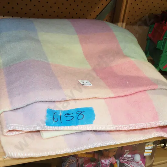 checked woollen blankeet