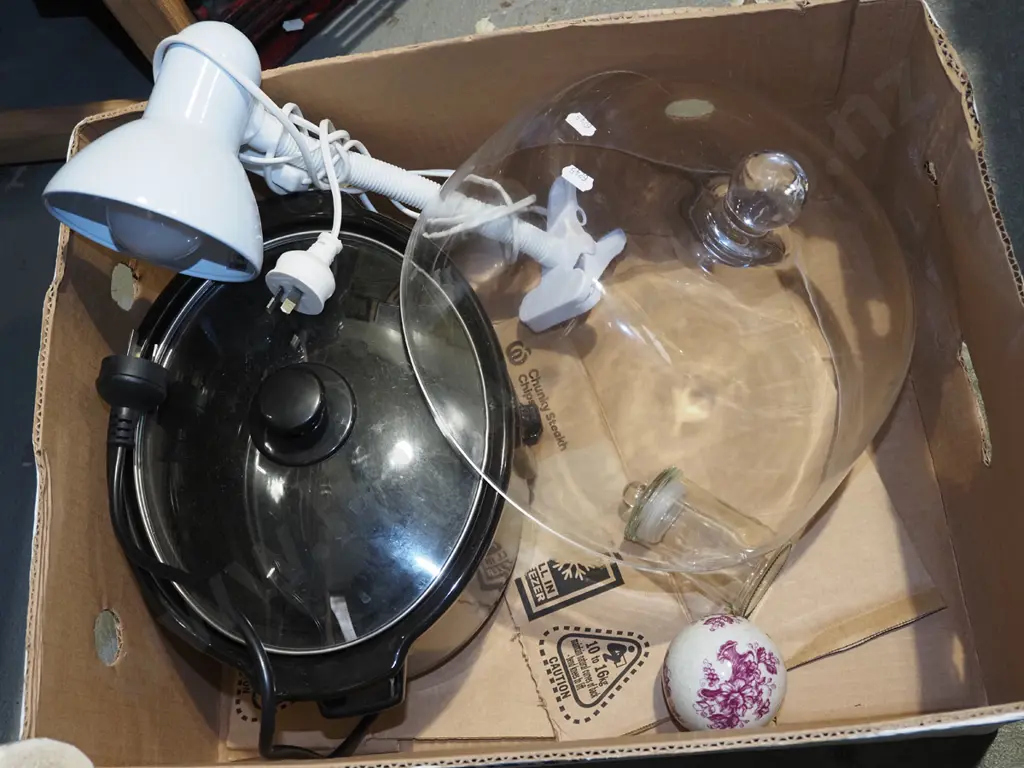 box; glass cake cover dome, light, small slow cooker etc Image 1++