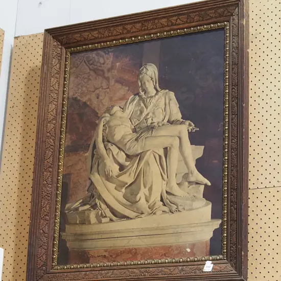 framed  print - Pieta marble scuplture