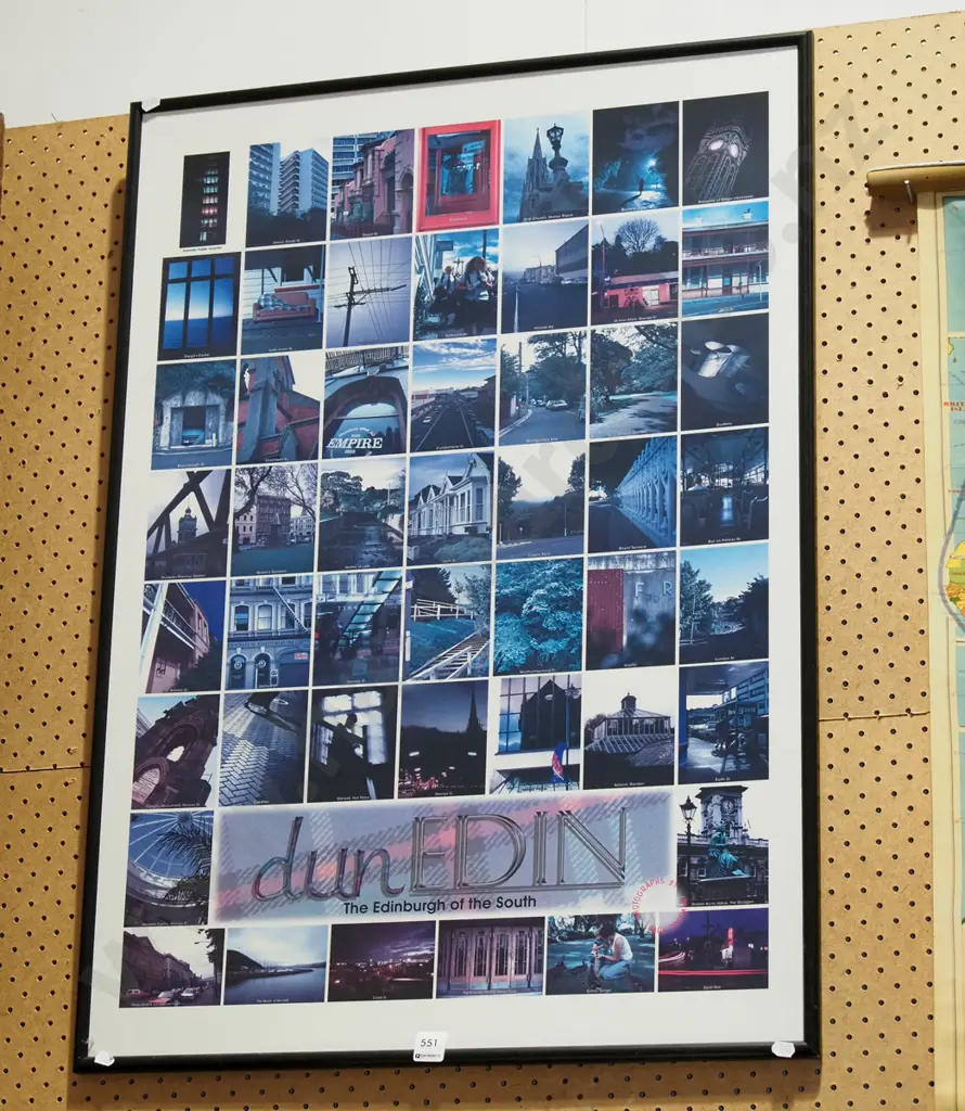 framed Dunedin scenes poster print Image 1++