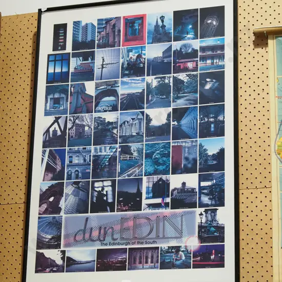 framed Dunedin scenes poster print