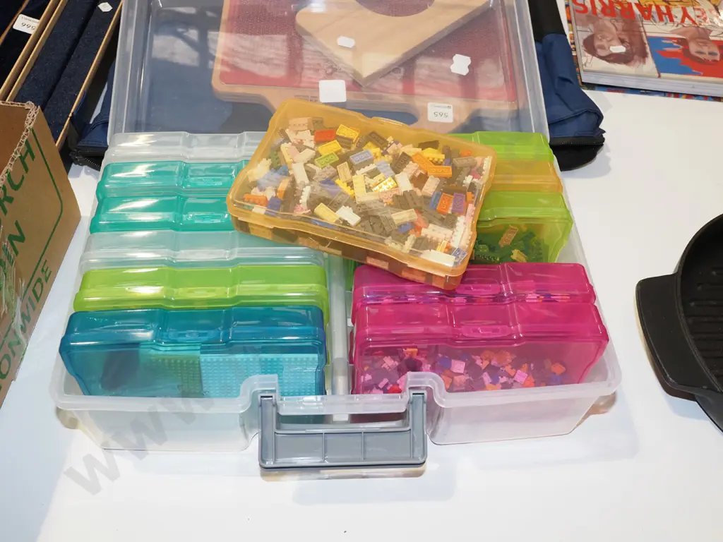 plastic organiser of containers and Magic Blocks Image 1++