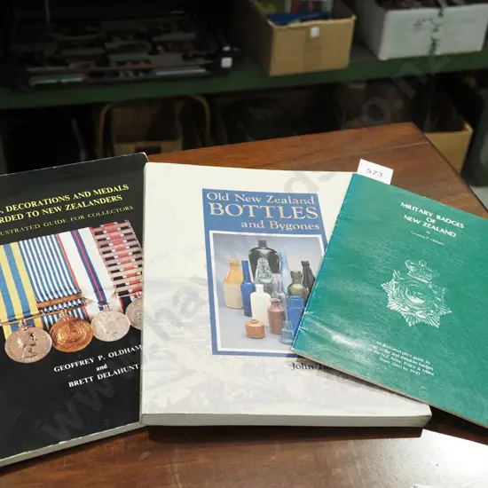 3x NZ collector books; metals, bottles