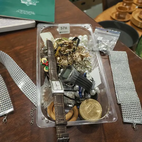 tray of costume jewellery