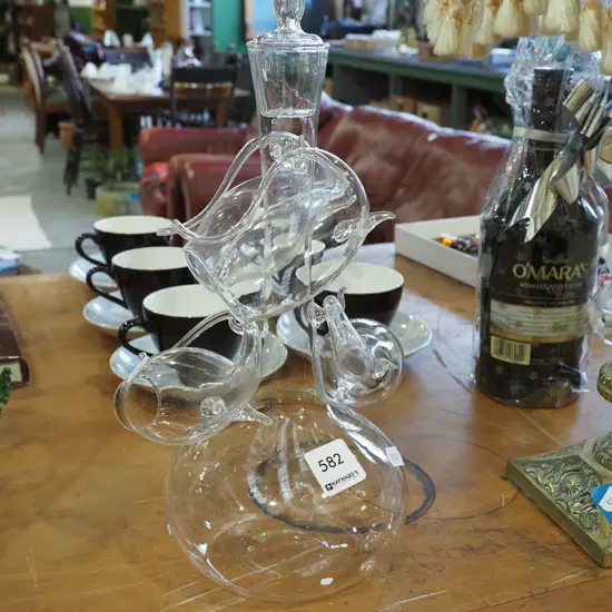 glass port decanter with 4 glass port mice