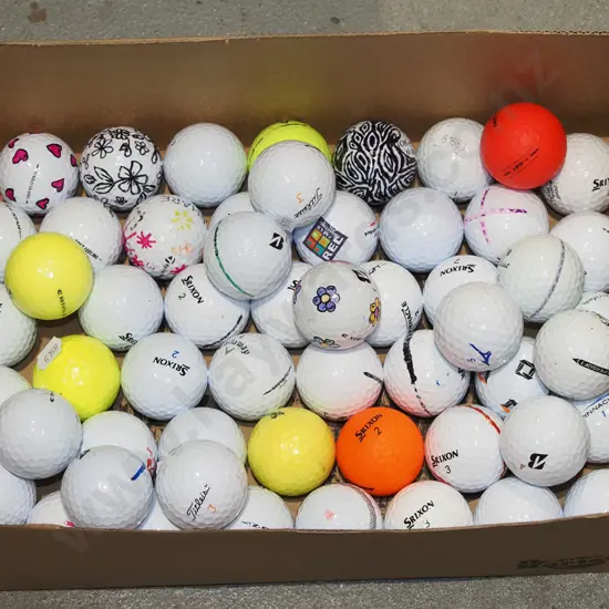 box of golf balls