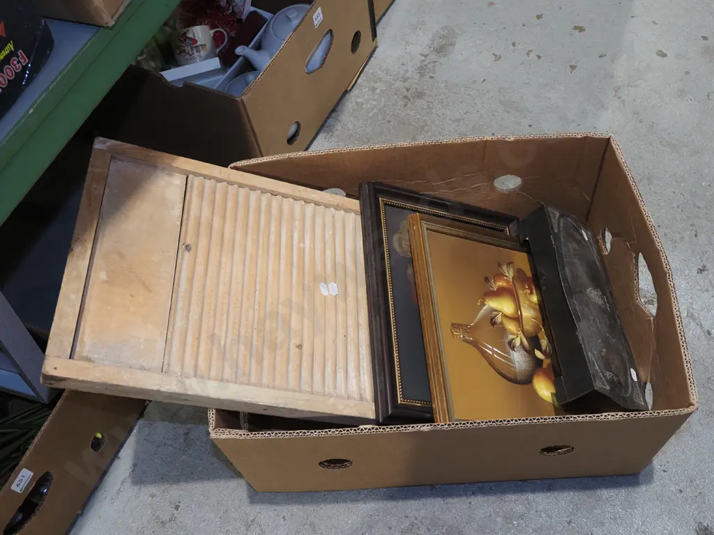 box; washboard, still life oils, Edwardian cigarette box Image 1++