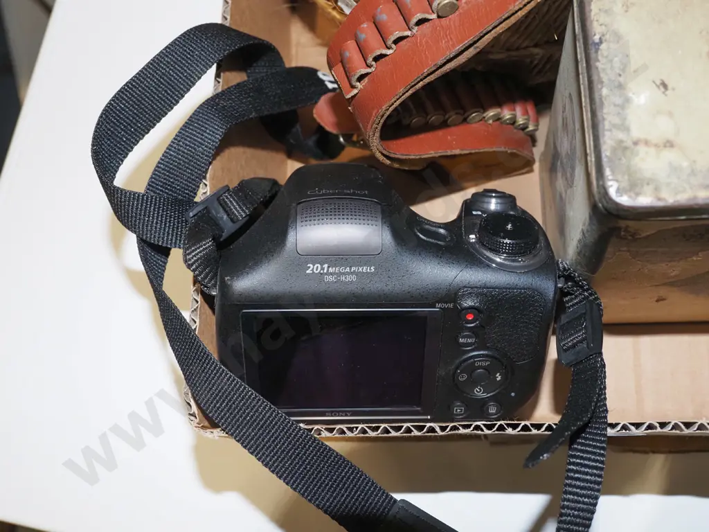 box; twine, Sony digital camera, vintage tin Image 1++