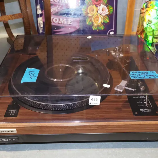 Pioneer PL/51A turntable - damage to perspex case