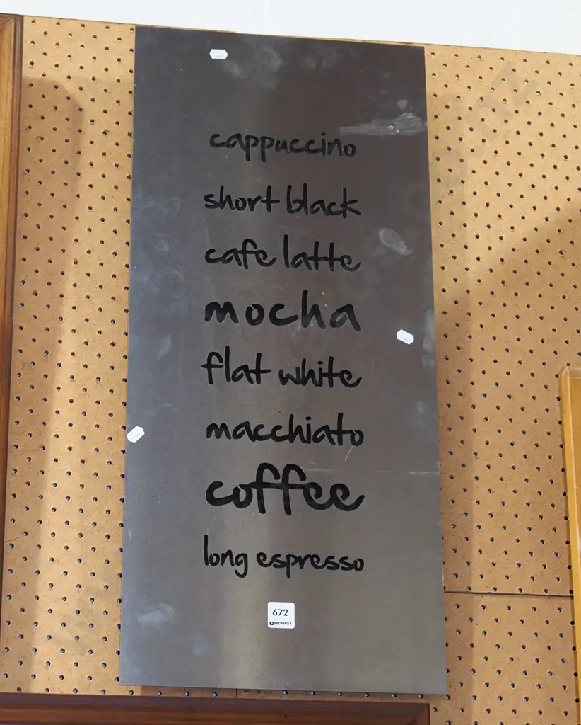 metal cut out wall art - coffee Image 1++