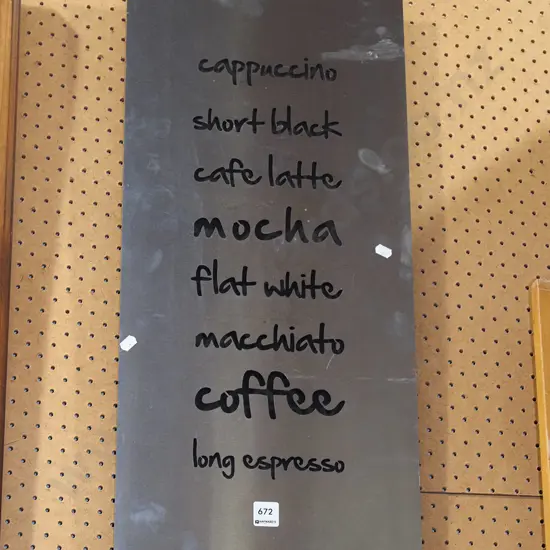 metal cut out wall art - coffee