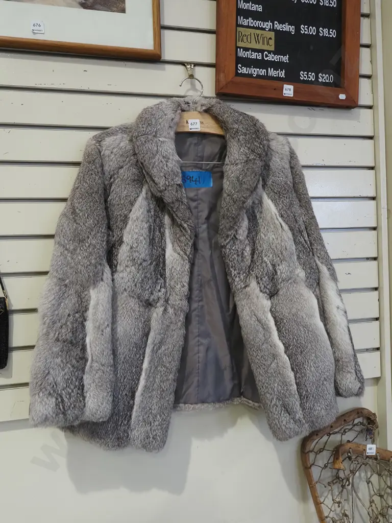 grey fur jacket Image 1++