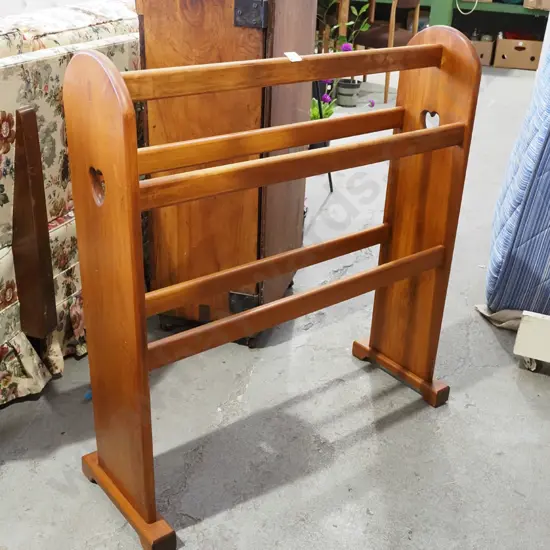 wooden towel rack
