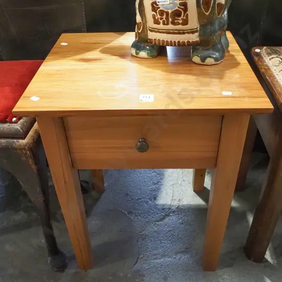 solid rimu single drawer end table - some rings to varnish