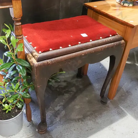 upholstered piano stool