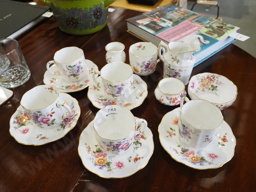 Crown Derby posies cups, saucers, creamer etc Image 1++