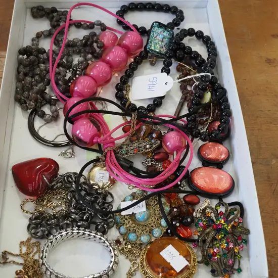 tray of costume jewellery