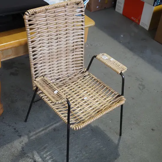 mid century woven plastic childs chair