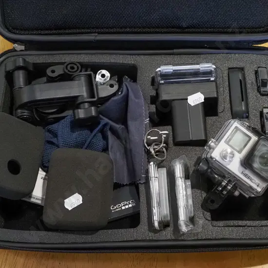 go-pro hero camera, bag and accessories