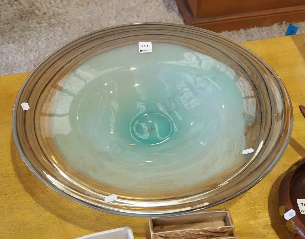 large glass footed fruit bowl Diam450 Image 1++