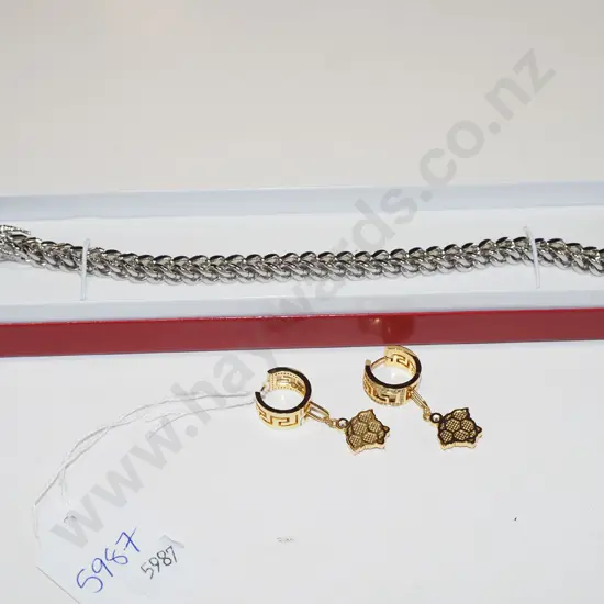 costume bracelet & earrings