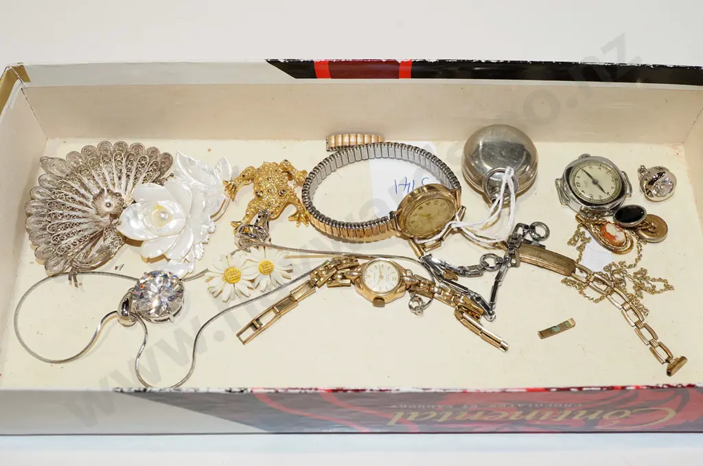 box; watches & costume jewellery  Image 1++