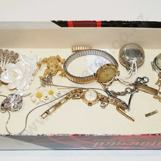 box; watches & costume jewellery 