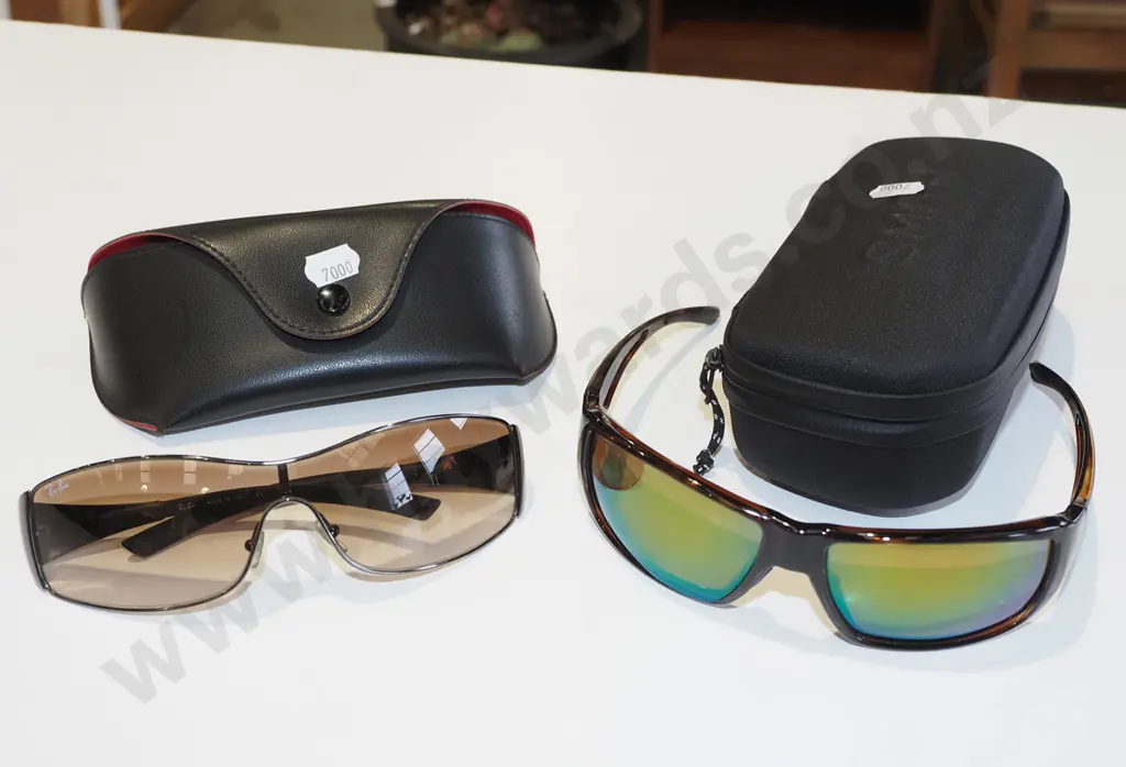 2 pairs of sunglasses & cases Image 1++