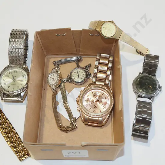 box of assorted wristwatches (as is no returns)