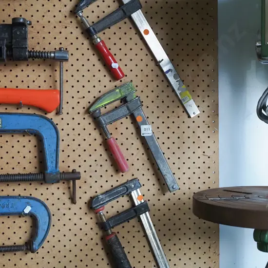 3x F clamps - orange dots