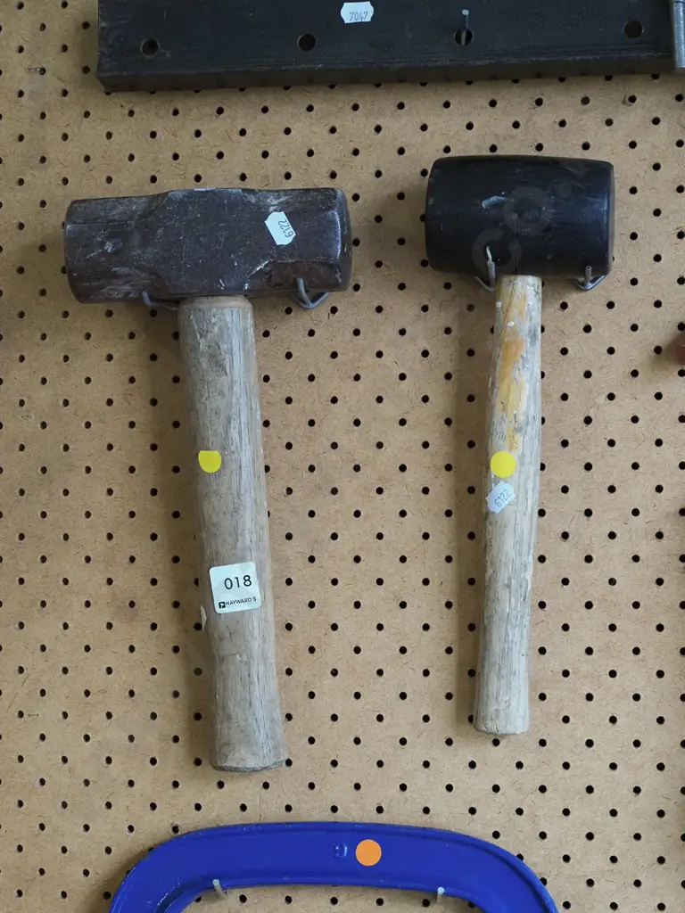 heavy hammer, rubber mallet - orange dots Image 1++