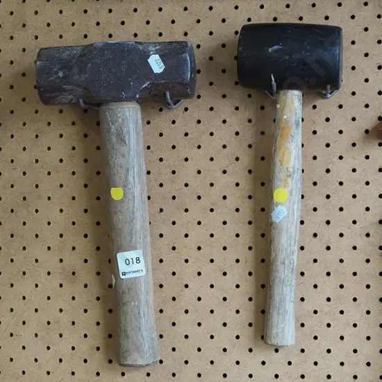 heavy hammer, rubber mallet - orange dots