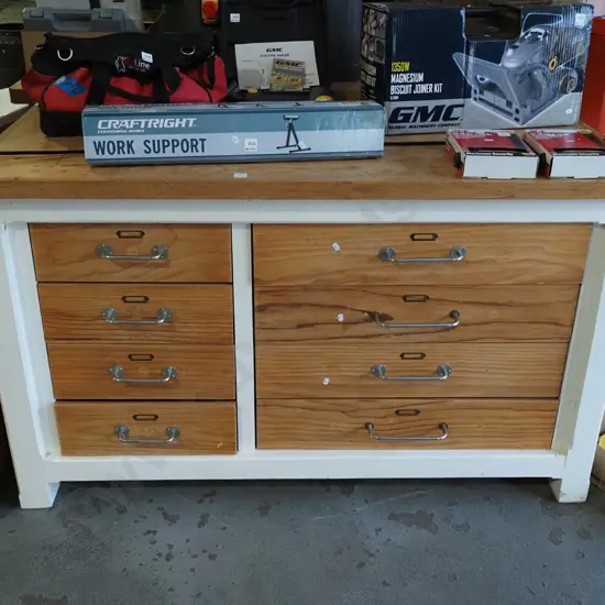 work bench/8 drawer chest H870 W1400 D650