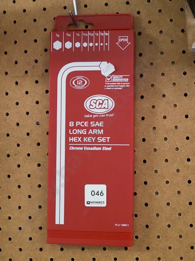 8 piece long arm hex key set Image 1++