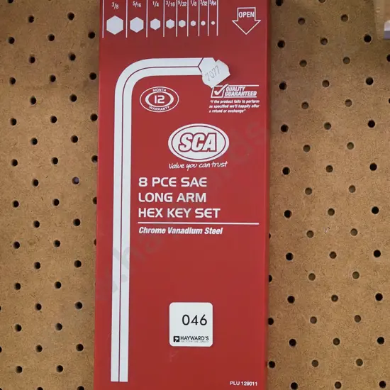 8 piece long arm hex key set